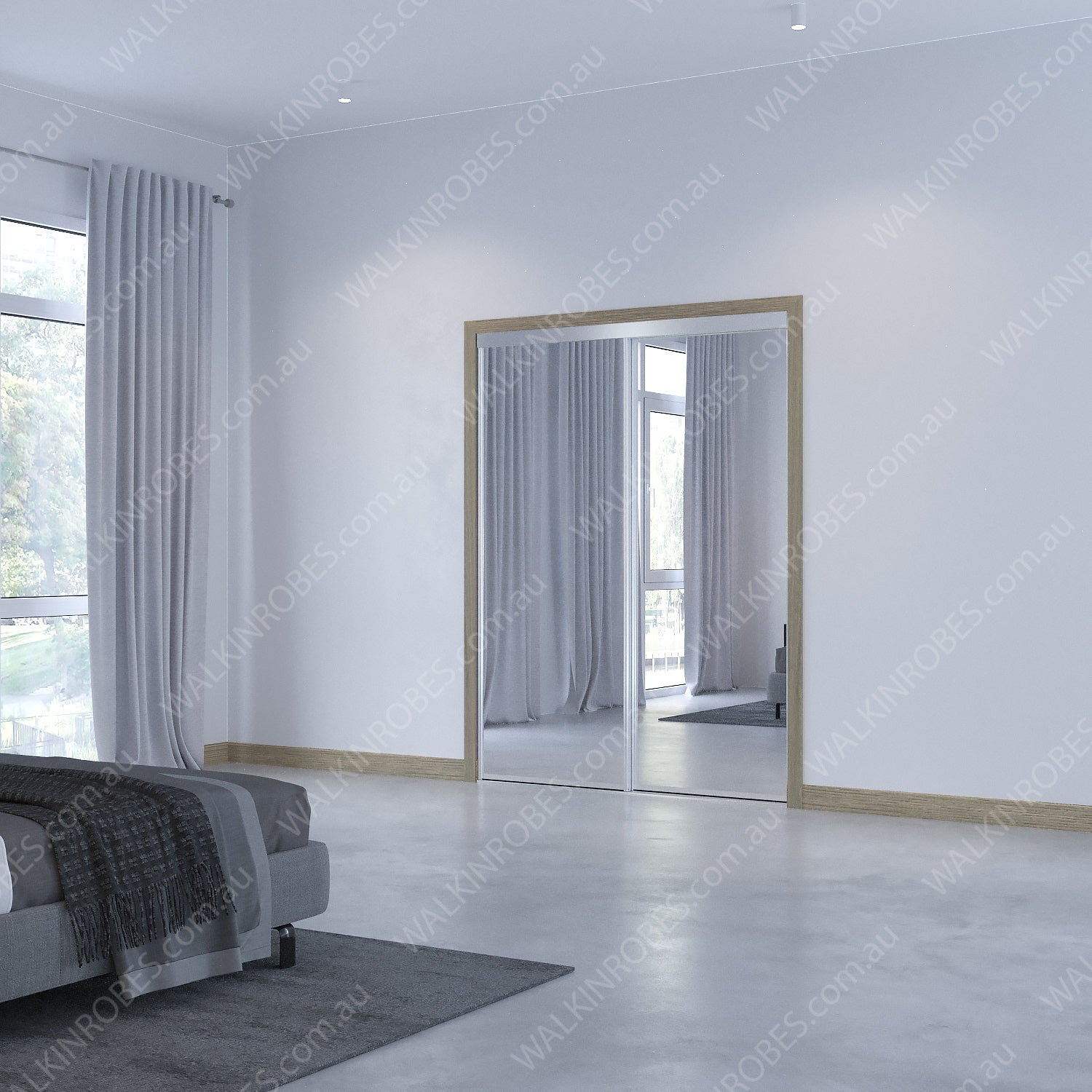 Mirror Doors x2 (Framed W18H21)