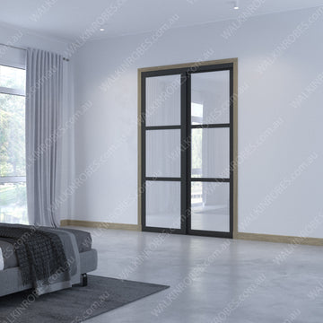 Glass Doors x2 (Wide Shoji Frame W18H24)