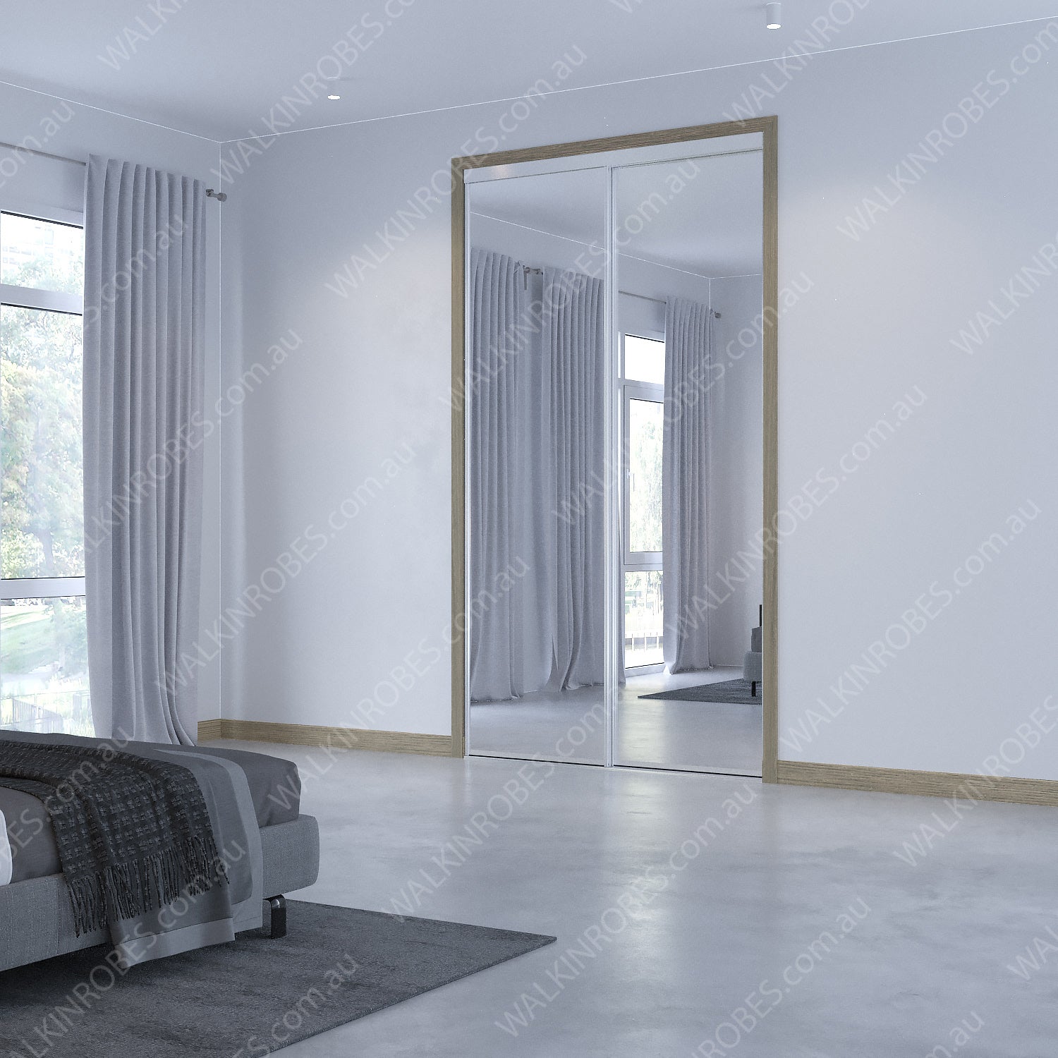 Mirror Doors x2 (Framed W18H27)