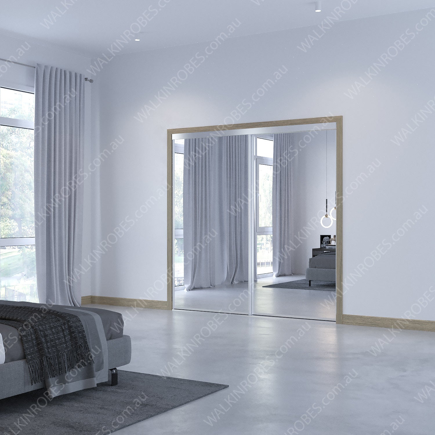 Mirror Doors x2 (Framed W24H21)