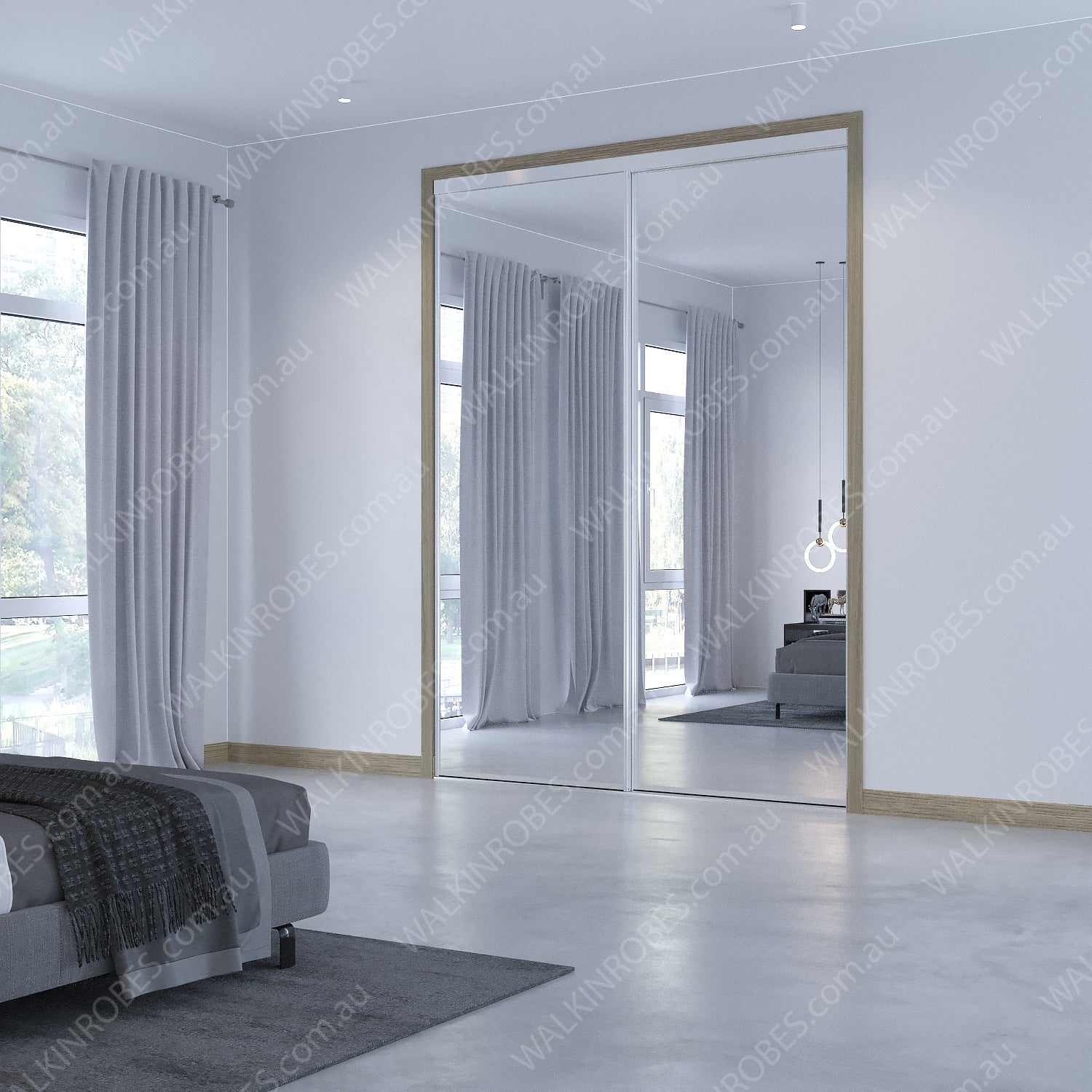 Mirror Doors x2 (Framed W24H27)