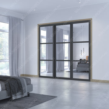 Mirror Doors x3 (Wide Shoji Frame W27H24)