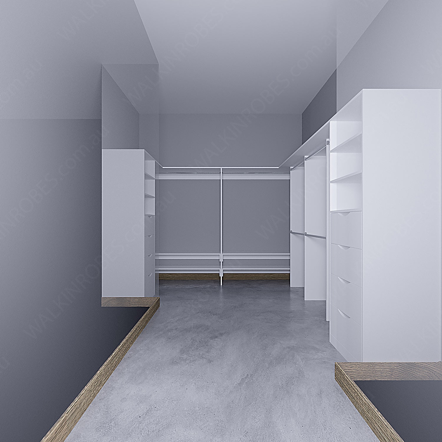 WALK-IN-ROBE fit in width of 3000mm