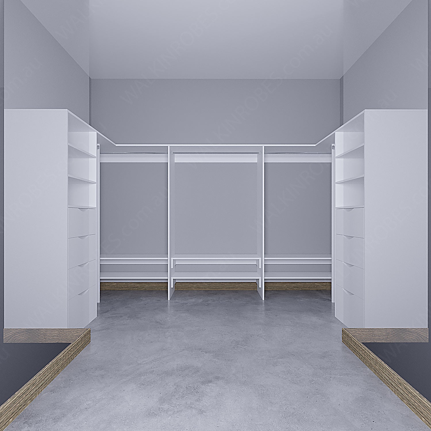 WALK-IN-ROBE fit in width of 3000mm