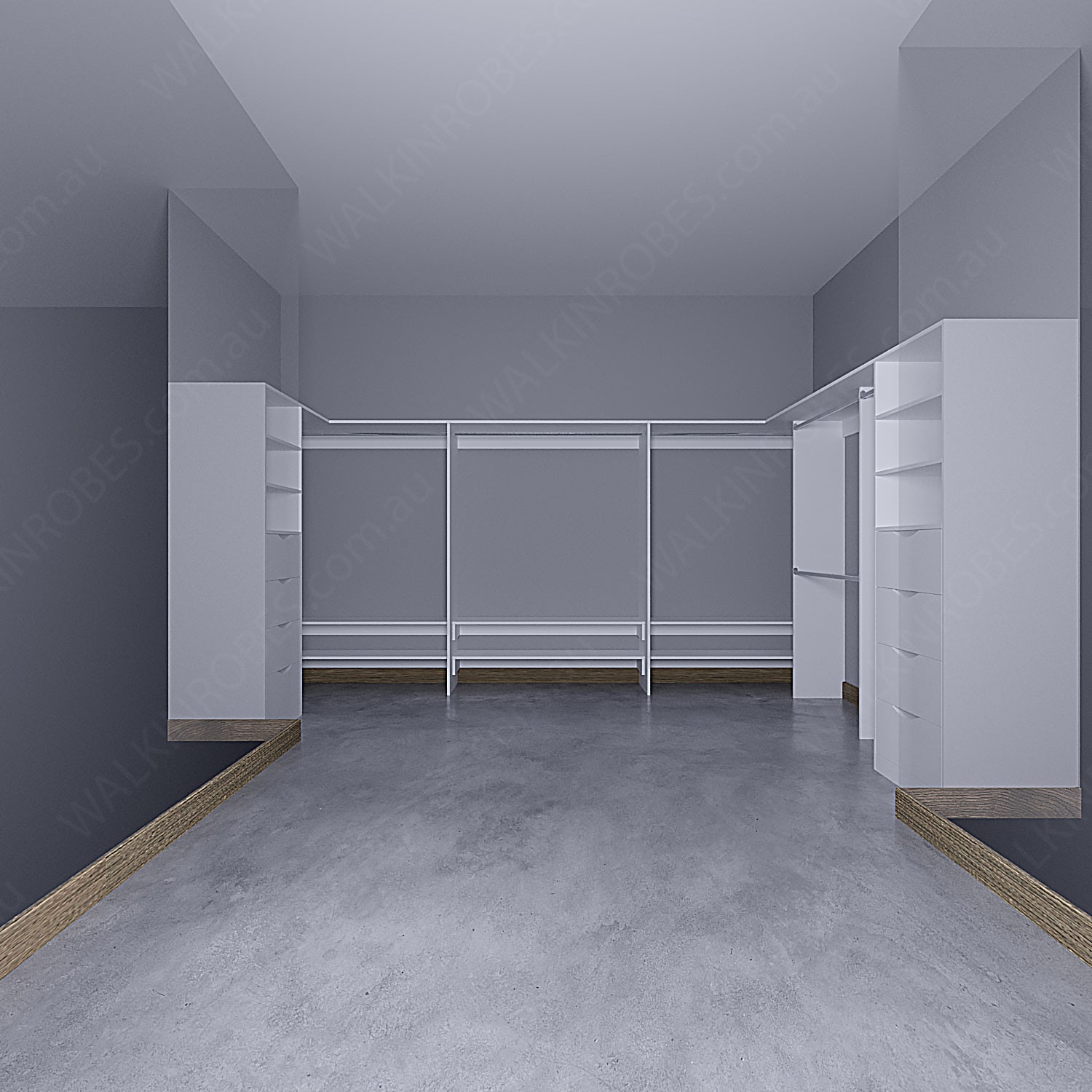 WALK-IN-ROBE fit in width of 3000mm