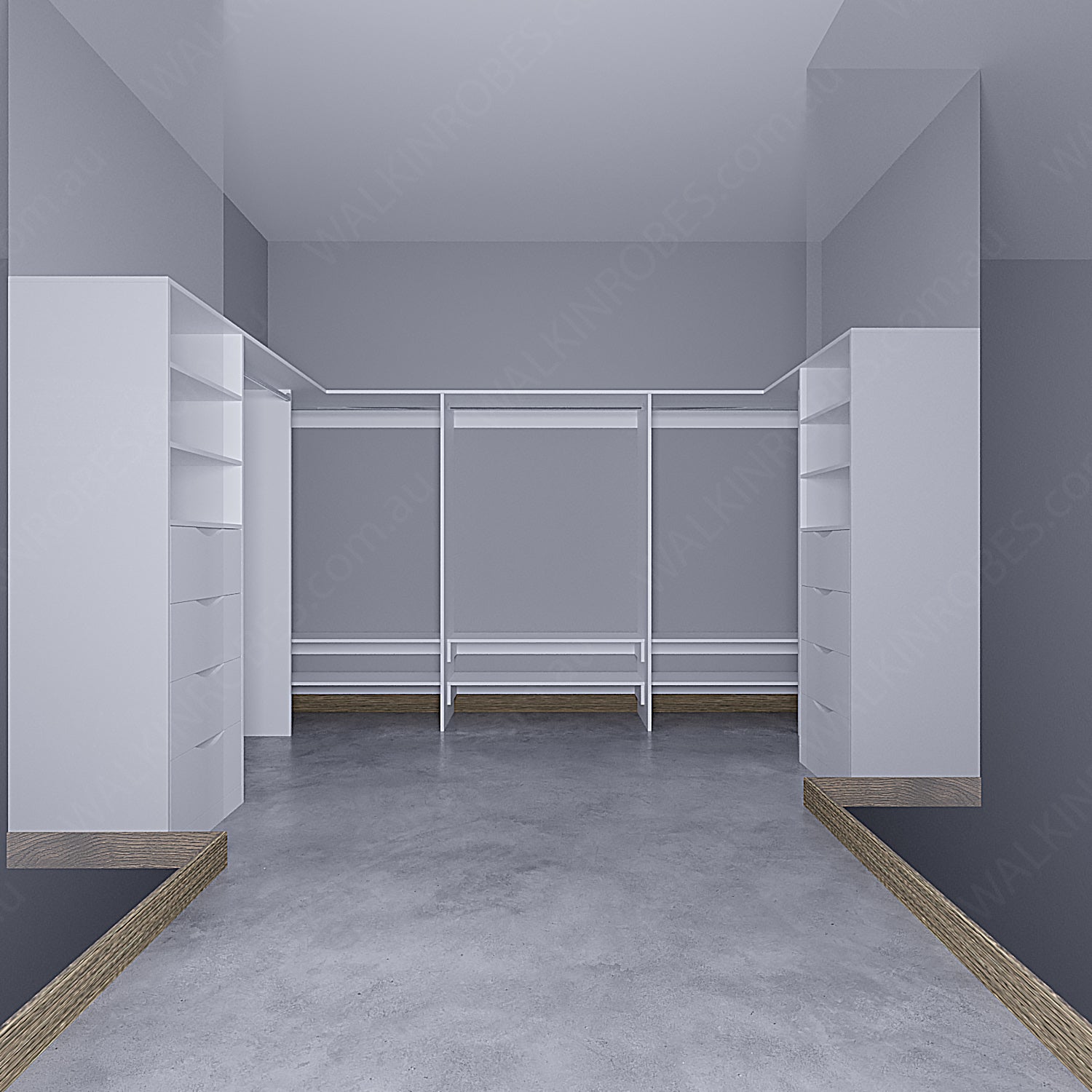 WALK-IN-ROBE fit in width of 3000mm