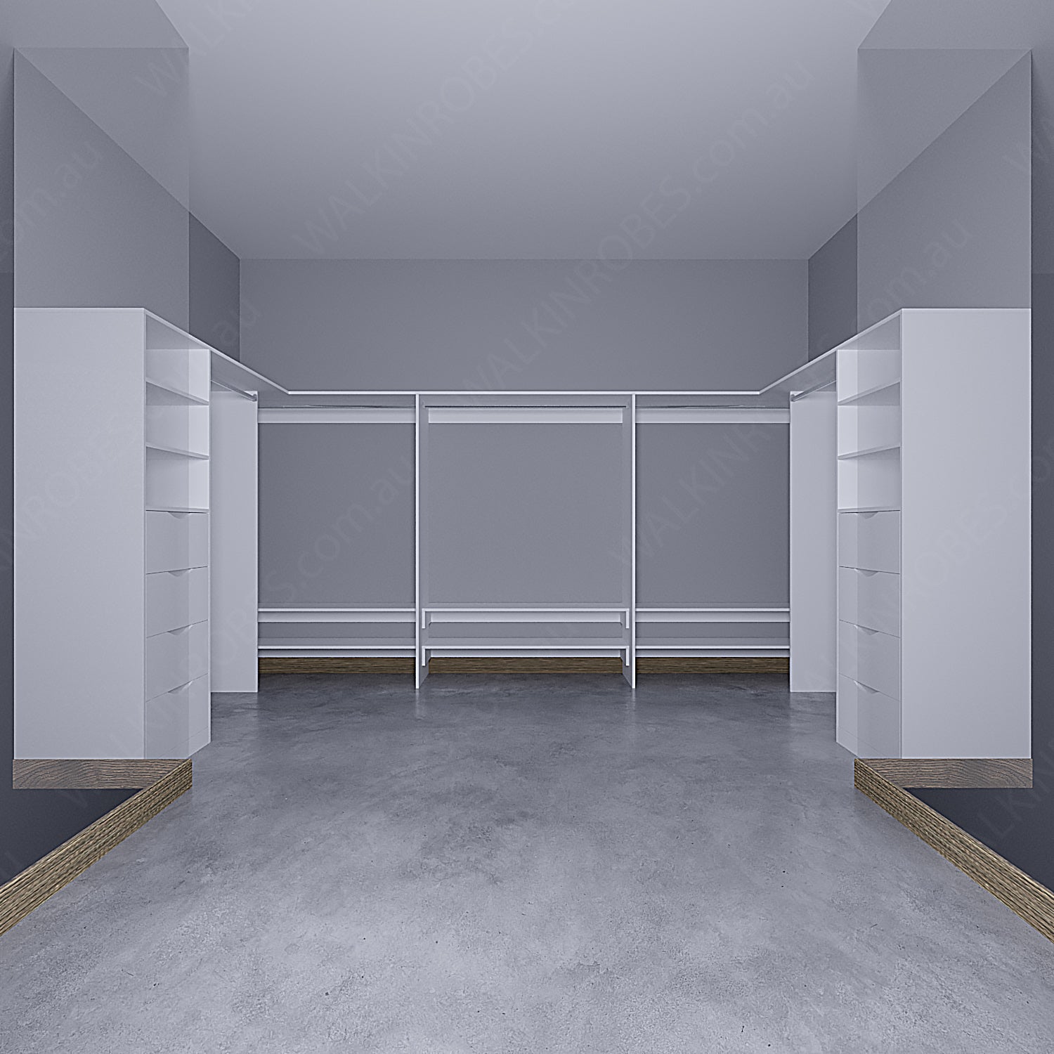 WALK-IN-ROBE fit in width of 3000mm