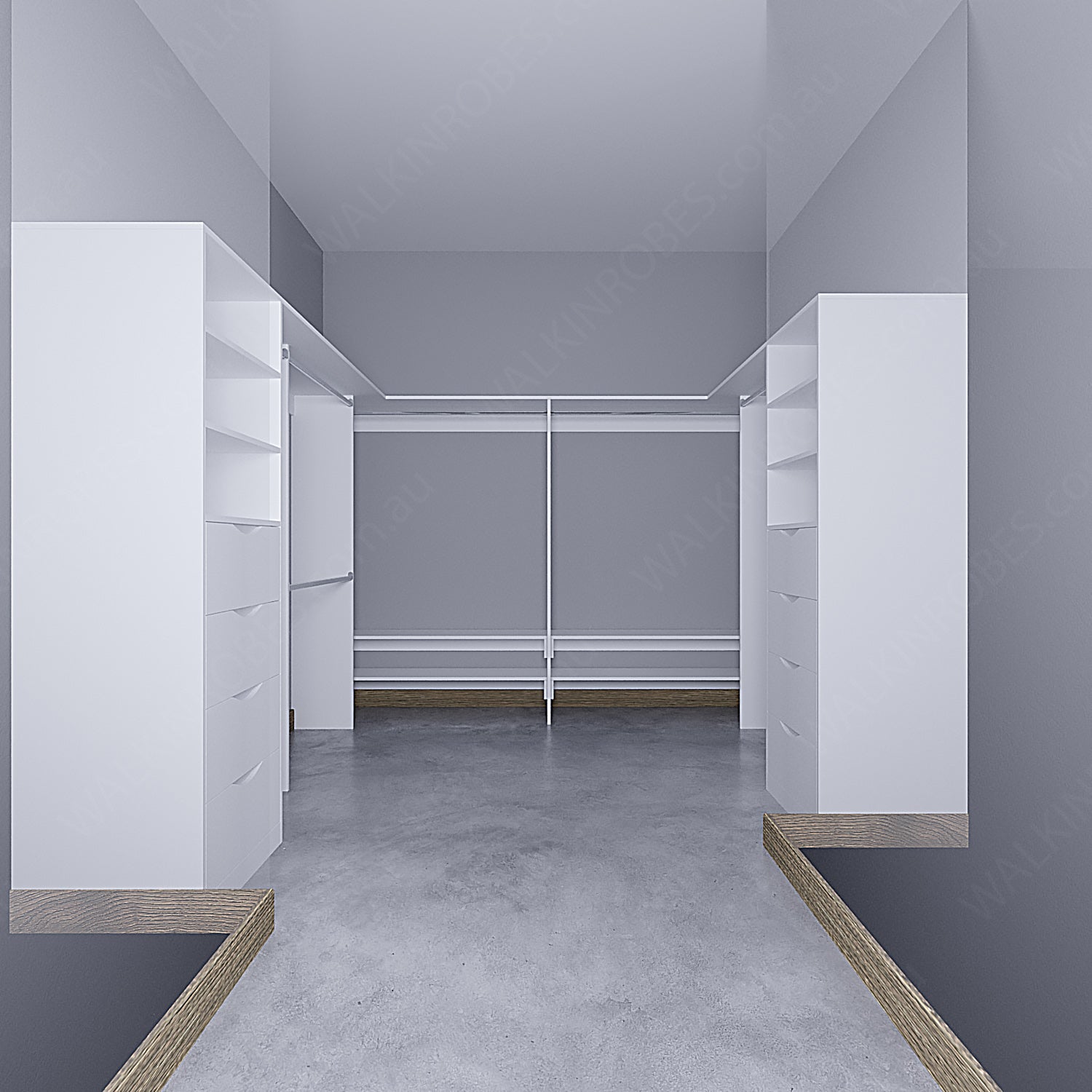 WALK-IN-ROBE fit in width of 3000mm