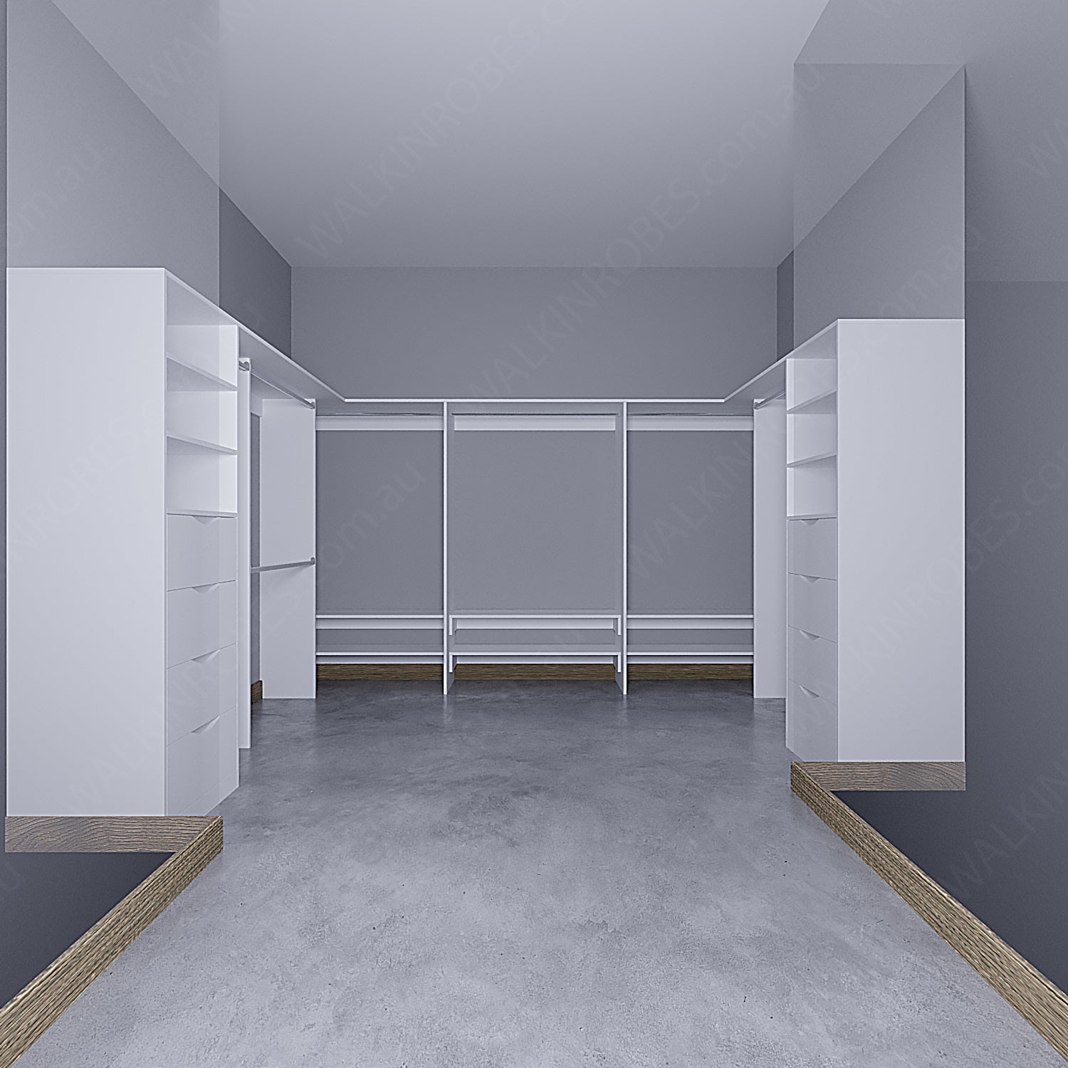 WALK-IN-ROBE fit in width of 3000mm