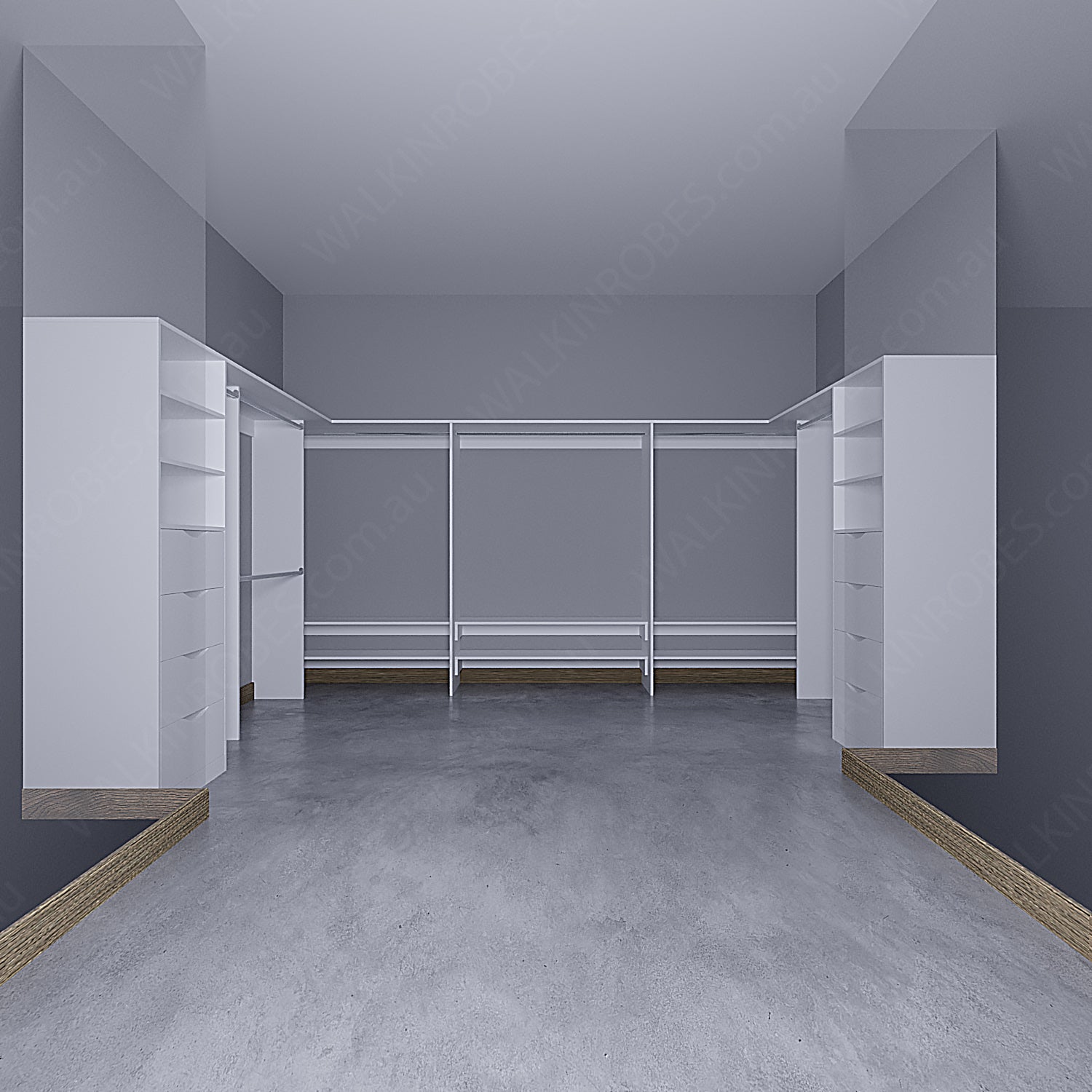 WALK-IN-ROBE fit in width of 3000mm