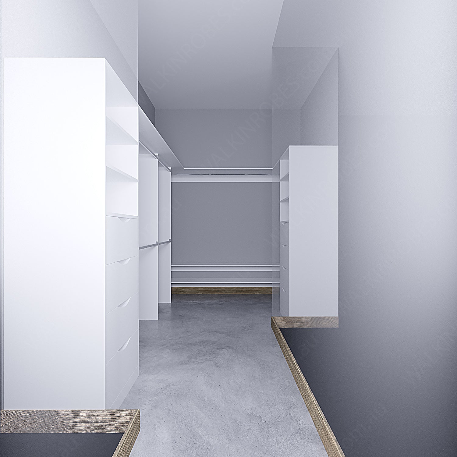 WALK-IN-ROBE fit in width of 3000mm