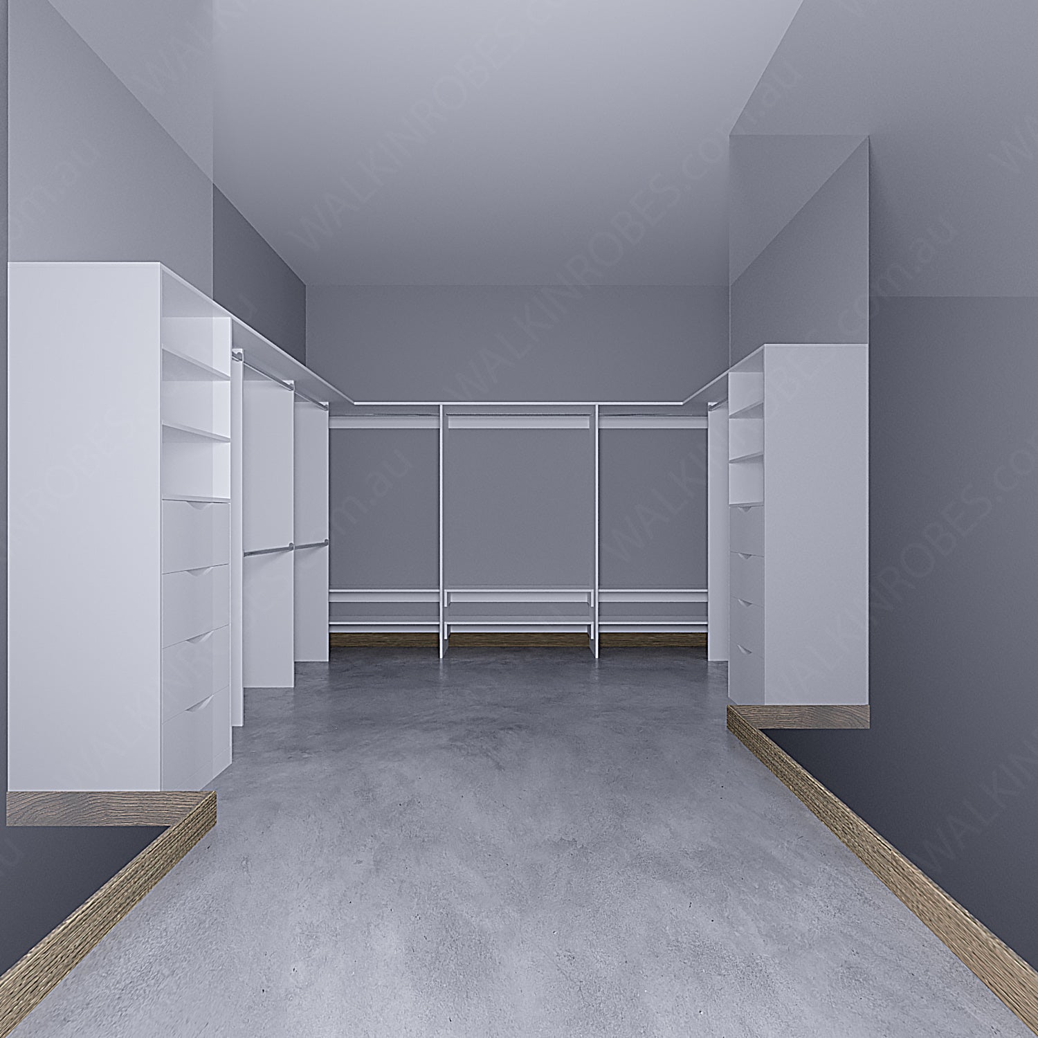 WALK-IN-ROBE fit in width of 3000mm