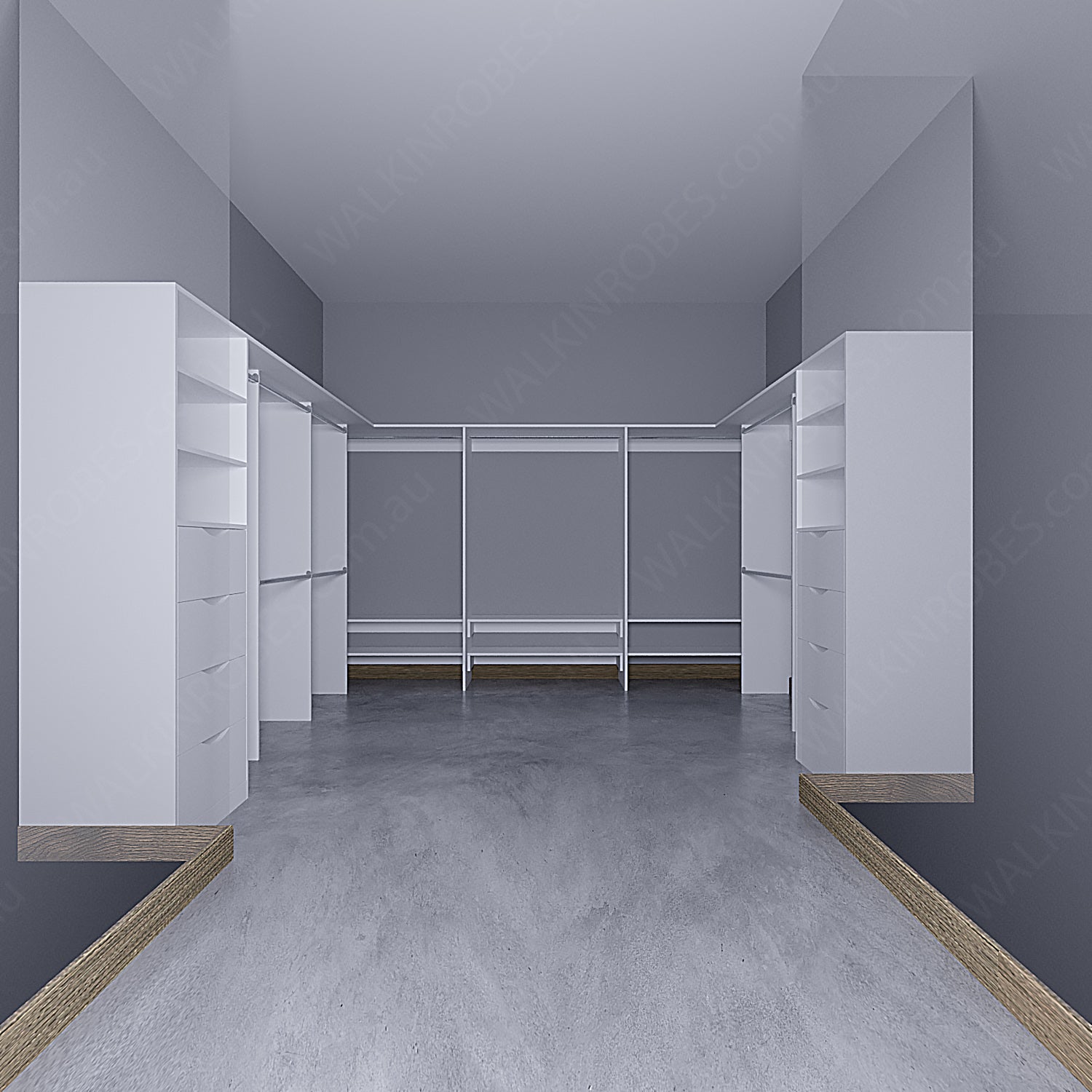 WALK-IN-ROBE fit in width of 3000mm