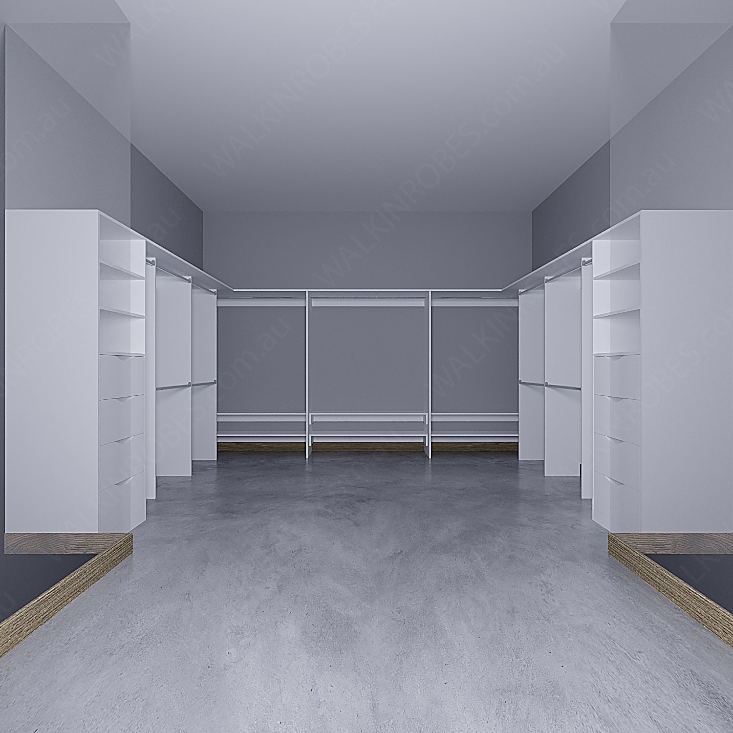 WALK-IN-ROBE fit in width of 3000mm