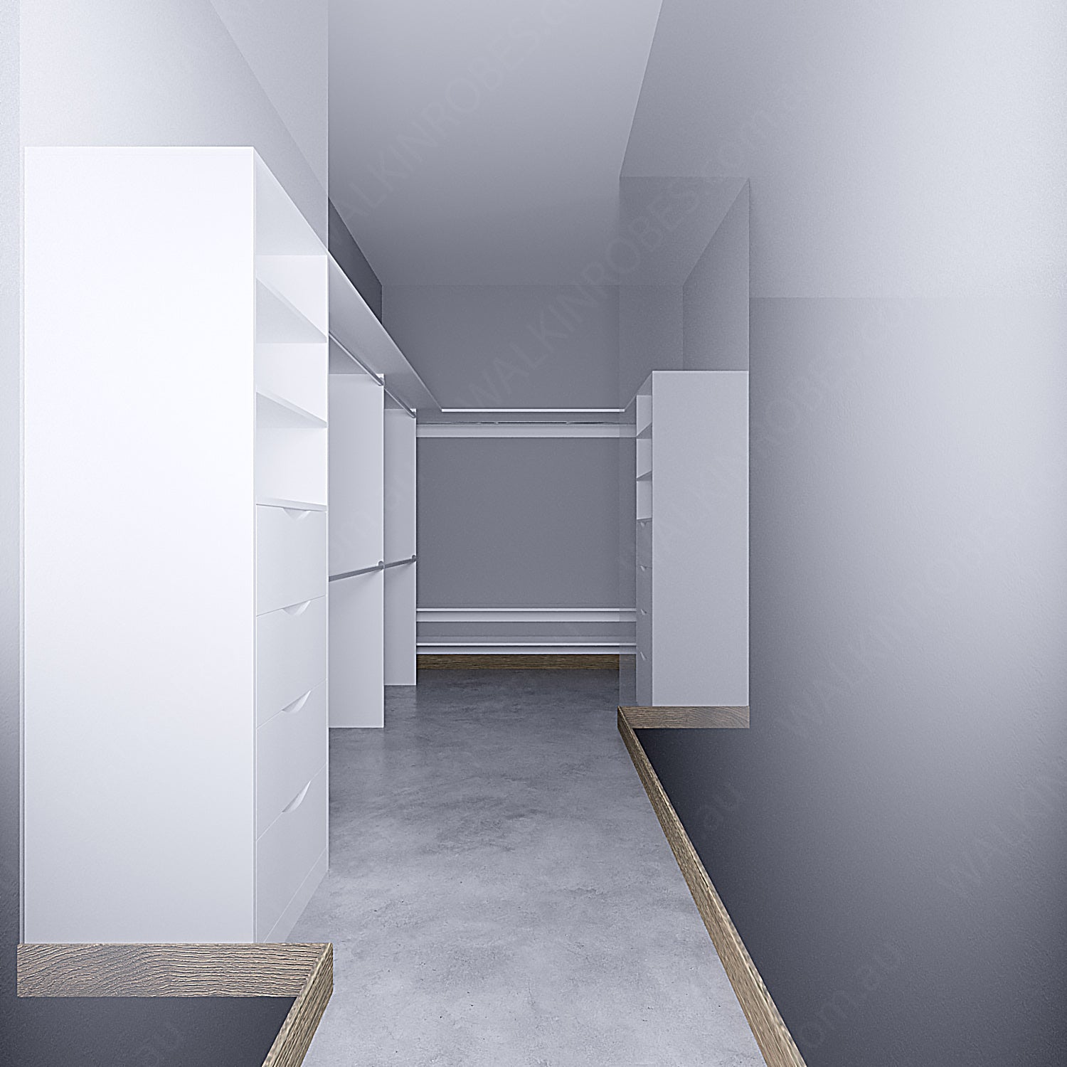 WALK-IN-ROBE fit in width of 3000mm