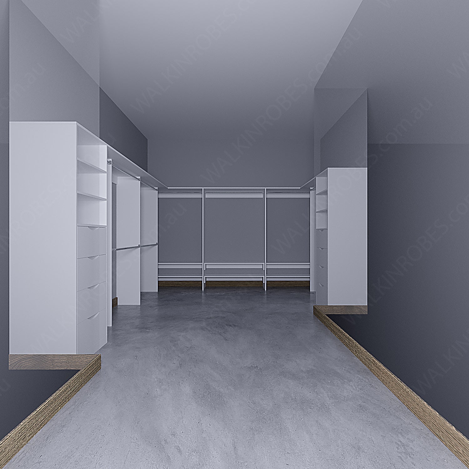 WALK-IN-ROBE fit in width of 3000mm