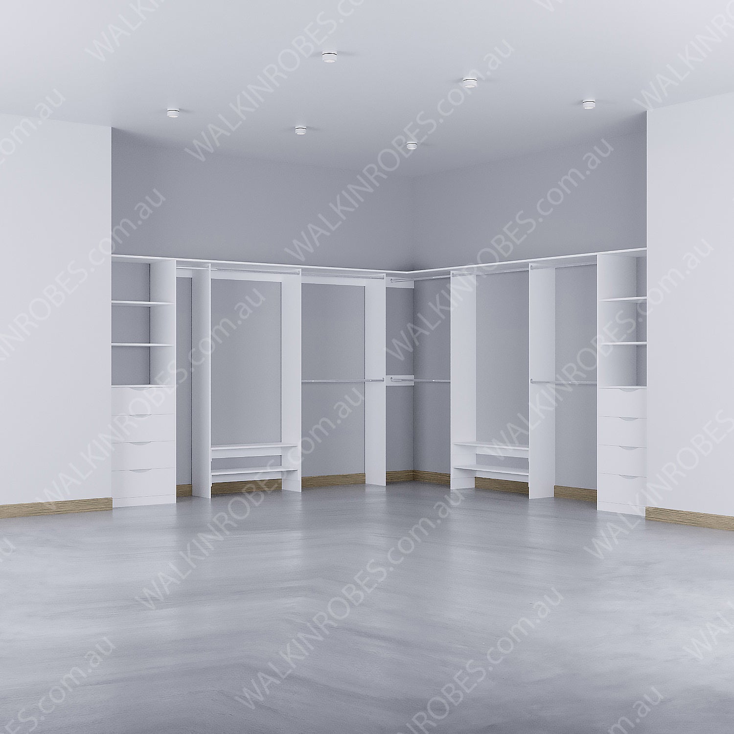 WALK-IN-ROBE fit in width of 3000mm