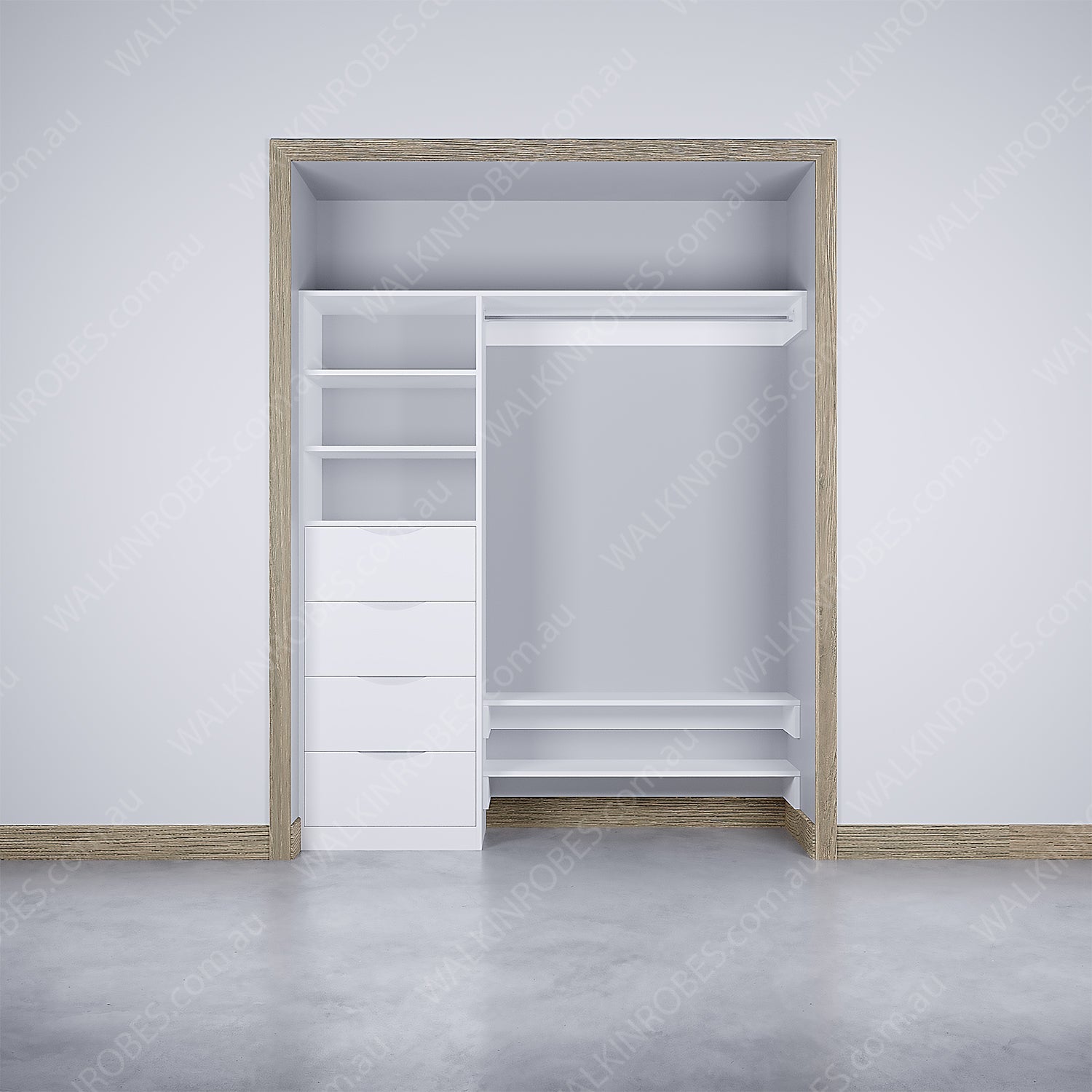 WALK-IN-ROBE fit in width of 1500mm