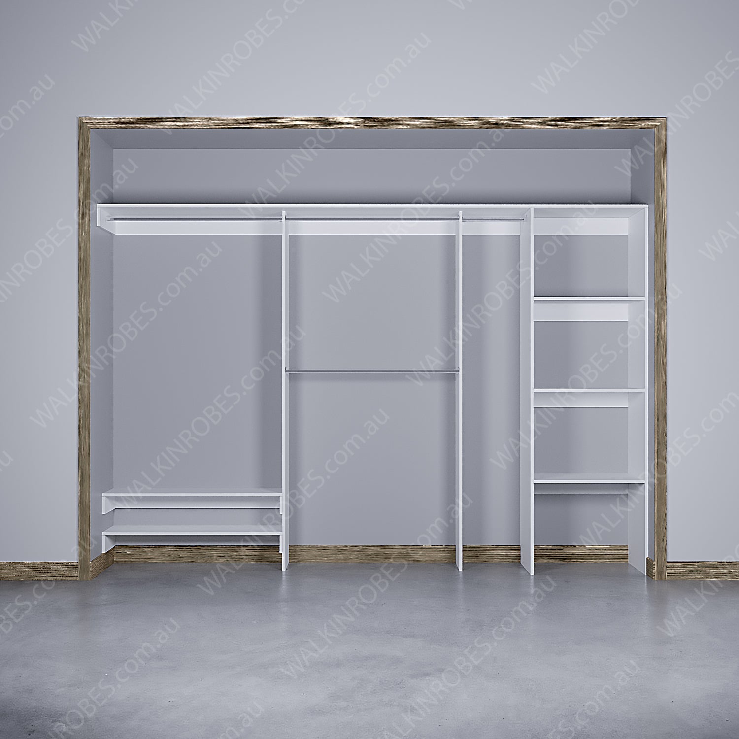 WALK-IN-ROBE fit in width of 3000mm